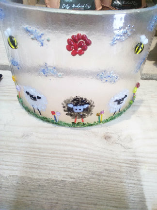 Sheep Standing Glass