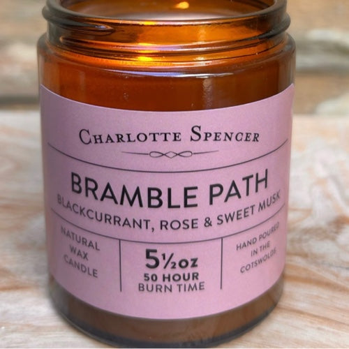 Bramble Path Scented Soy Candle 5.5oz | Charlotte Spencer | Made in the Cotswolds