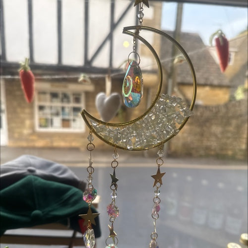 Opal Moon Suncatcher