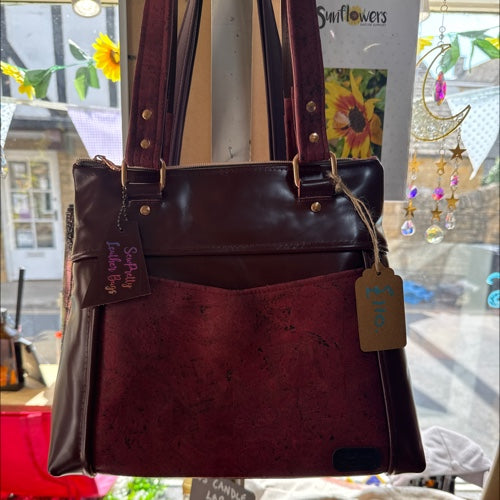 Burgundy Leather Shoulder Bag