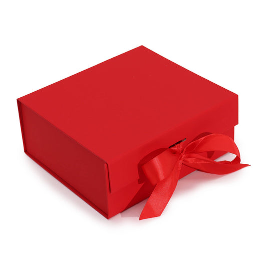 Flat Pack Gift Box - (20x18.2x8cm) - Red
