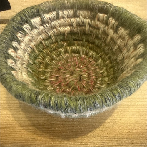 Curiously Coiled Green Basket
