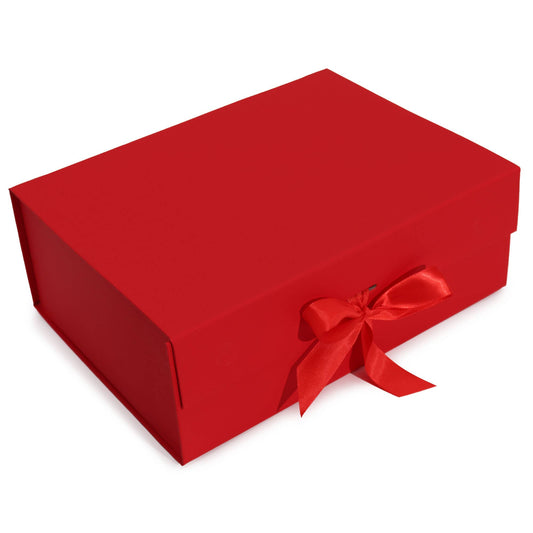 Flat Pack Gift Box -  (33x25x12cm) - Red